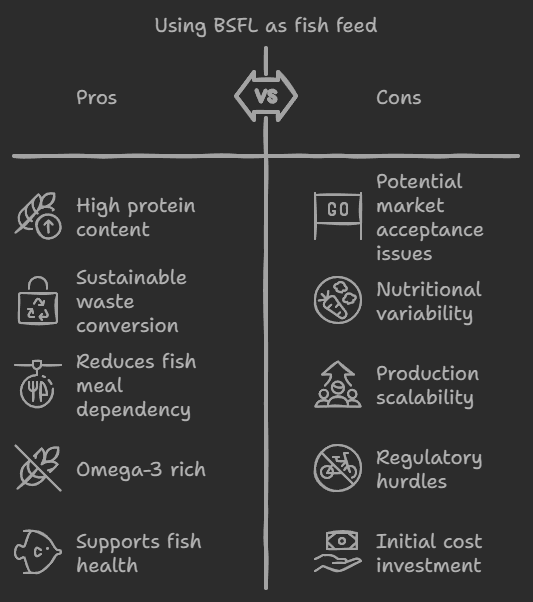 Fish Feed with Black Soldier Fly Larvae for Faster Fish Growth